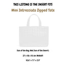 Organizer for [Mini Intrecciato Zipped Tote, BV] Silk Bag Insert
