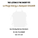 Organizer for [Le Pliage Energy L Backpack 10166HSR, Longchamp] Felt Bag Insert