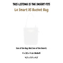 Organizer for [Le Smart XS Bucket Bag, Longchamp] Silk Bag Insert