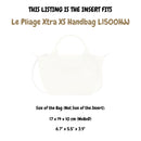 Organizer for [Le Pliage Xtra XS Handbag L1500HJJ, Longchamp] Velvet Bag Insert