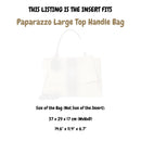 Organizer for [Paparazzo Large Top Handle Bag, Gucci] Silk Bag Insert