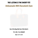 Organizer for [Ambassade MM Document Case, Goyard] Velvet Bag Insert