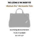 Organizer for [Medium Dio* Normandie Tote, Dior] Velvet Bag Insert
