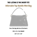 Organizer for [Adiorable Top Handle Mini Bag, Dior] Velvet Bag Insert