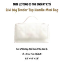 Organizer for [Qixi My Tender Top Handle Mini Bag, Dior] Silk Bag Insert