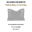 Organizer for [Medium Milly-La-Foret Bag, Dior] Velvet Bag Insert