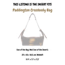 Organizer for [Paddington Crossbody Bag, Chloe] Velvet Bag Insert