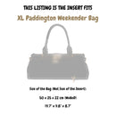 Organizer for [XL Paddington Weekender Bag, Chloe] Velvet Bag Insert