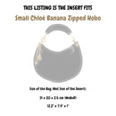 Organizer for [Small Chloé Banana Zipped Hobo, Chloe] Nylon Bag Insert