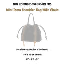 Organizer for [Mini Icons Shoulder Bag With Chain, Chloe] Velvet Bag Insert