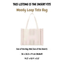 Organizer for [Woody Loop Tote Bag, Chloe] Velvet Bag Insert