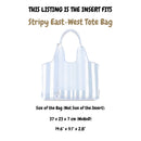 Organizer for [Stripy East-West Tote Bag, Chloe] Velvet Bag Insert