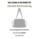 Organizer for [Charlotte Midi Drawstring, Strath berr.] Felt Bag Insert