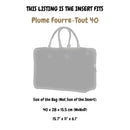 Organizer for [Plume Fourre-Tout 40, Hermes] Felt Bag Insert