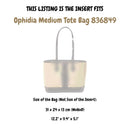 Organizer for [Ophidia Medium Tote Bag 836849, Gucci] Silk Bag Insert