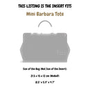 Organizer for [Mini Barbara Tote, Bottega Veneta] Felt Bag Insert