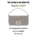 Organizer for [Baguett* 26424, Fendi] Velvet Bag Insert