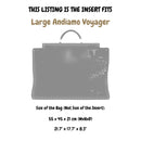 Organizer for [Large Andiamo Voyager, Bottega Veneta] Velvet Bag Insert