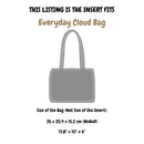 Organizer for [Everyday Cloud Bag, Baggu] Velvet Bag Insert