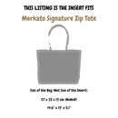 Organizer for [Merkato Signature Zip Tote, Parker Clay] Nylon Bag Insert