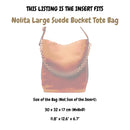 Organizer for [Nolita Large Suede Bucket Tote Bag, Michael Kors] Felt Bag Insert