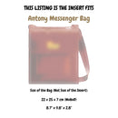 Organizer for [Antony Messenger Bag, Mulberry] Velvet Bag Insert