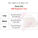 Organizer for [Diana Medium Tote, Gucci] Bag Insert (Felt, Full-width Zip and Open Pocket)