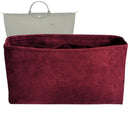 Organizer for [Le Pliage Green L Travel Bag, Longchamp] Tote Purse Bag Insert Organiser Liner Shaper (Velvet, Long Zip and Open Compartment)
