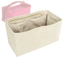 Organizer for [Bride-a-Brac case Small, Hermes] Tote Purse Bag Insert Organiser Liner Shaper (Velvet, Long Zip and Open Compartment)