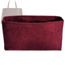 Organizer for [The New Day Market Tote, Everlane] Tote Purse Bag Insert Organiser Liner Shaper (Velvet, Long Zip and Open Compartment)