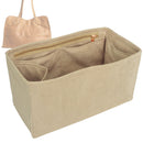 Organizer for [Jack - Heritage Broken-In Leather, Parker Thatch] Tote Purse Bag Insert Organiser Liner Shaper (Velvet, Long Zip and Open Compartment)