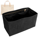 Organizer for [Small Mimi, Parker Thatch] Tote Purse Bag Insert Organiser Liner Shaper (Velvet, Long Zip and Open Compartment)