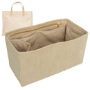 Organizer for [Micro Mimi, Parker Thatch] Tote Purse Bag Insert Organiser Liner Shaper (Velvet, Long Zip and Open Compartment)