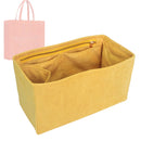 Organizer for [Medium cordonetto lace Beatrice shopper, Dolce Gabbana] Tote Purse Bag Insert Organiser Liner Shaper (Velvet, Long Zip and Open Compartment)