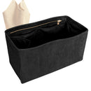 Organizer for [Large Lotus Tote, Khaite] Tote Purse Bag Insert Organiser Liner Shaper (Velvet, Long Zip and Open Compartment)