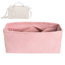 Organizer for [By The Way Selleria Mini, Fendi] Tote Purse Bag Insert Organiser Liner Shaper (Velvet, Long Zip and Open Compartment)