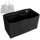 Organizer for [Giant Tote, Parker Thatch] Tote Purse Bag Insert Organiser Liner Shaper (Velvet, Long Zip and Open Compartment)