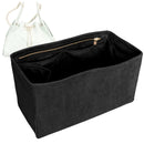 Organizer for [25 Medium Handbag, Chanel] Tote Purse Bag Insert Organiser Liner Shaper (Velvet, Long Zip and Open Compartment)