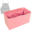 Organizer for [Mini Caro Bucket Bag, Dior] Tote Purse Bag Insert Organiser Liner Shaper (Velvet, Long Zip and Open Compartment)