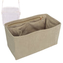 Organizer for [80s Vanity Bag, Saint Laurent (YSL)] Tote Purse Bag Insert Organiser Liner Shaper (Velvet, Long Zip and Open Compartment)