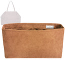 Organizer for [Folded tote bag Large, Ferragamo] Tote Purse Bag Insert Organiser Liner Shaper (Velvet, Long Zip and Open Compartment)