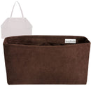 Organizer for [Folded tote bag Medium, Ferragamo] Tote Purse Bag Insert Organiser Liner Shaper (Velvet, Long Zip and Open Compartment)