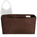 Organizer for [Express MM, LV] Tote Purse Bag Insert Organiser Liner Shaper (Velvet, Long Zip and Open Compartment)