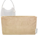 Organizer for [Express Travel, LV] Tote Purse Bag Insert Organiser Liner Shaper (Velvet, Long Zip and Open Compartment)