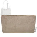 Organizer for [Small Promenade Shopping Bag, Dior] Tote Purse Bag Insert Organiser Liner Shaper (Velvet, Long Zip and Open Compartment)
