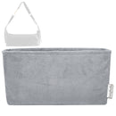 Organizer for [Small D-Journey, Dior] Tote Purse Bag Insert Organiser Liner Shaper (Velvet, Long Zip and Open Compartment)