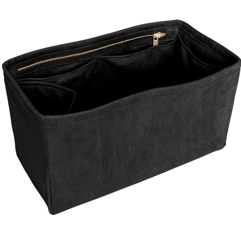 Organizer for [Soft Empire Carryall 28, Coach] Bag Insert (Velvet, Long Zip and Open Compartment)