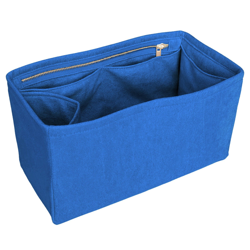 Organizer for [Medium Mimi, Parker Thatch] Bag Insert (Velvet, Long Zip and Open Compartment)