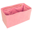 Organizer for [Large Lotus Tote, Khaite] Bag Insert (Velvet, Long Zip and Open Compartment)