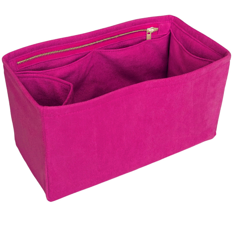 Organizer for [Soft Empire Carryall 28, Coach] Bag Insert (Velvet, Long Zip and Open Compartment)